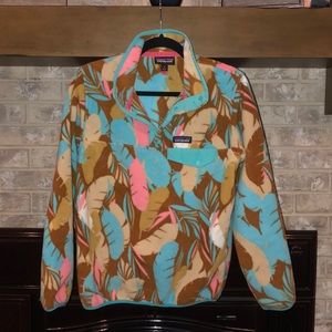 Patagonia small synchilla fleece feather dance